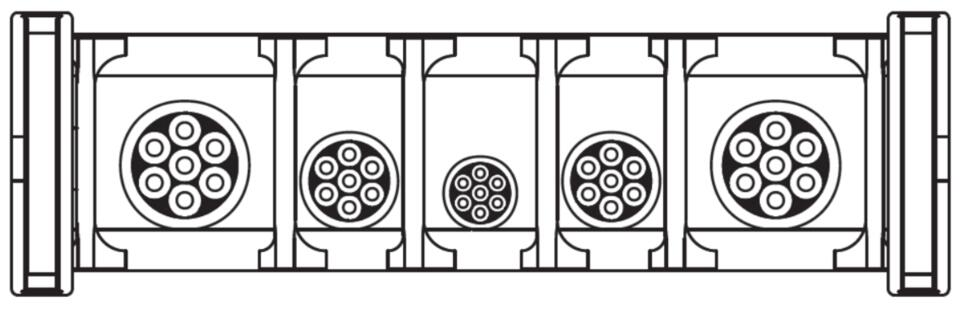 電纜或者軟管在拖鏈中的布置