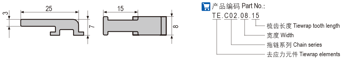 C02電纜拖鏈消除應(yīng)力元件 C02電纜拖鏈消除應(yīng)力元件